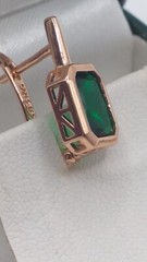 Vintage 1990″-s 14 Ct Rolled Gold Emerald Earrings-Hallmarked 585 RG.!!!