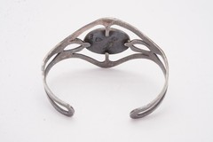 Vintage Sterling Silver 925 Tigers Eye Cuff Bracelet 6.5″