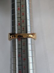 Vintage Costume Faux Gold Ruby Diamond Ring Size 10