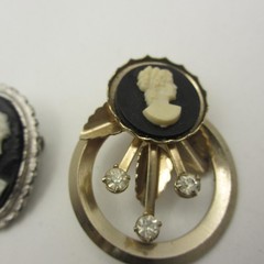 Vintage And Modern Cameo Brooch Lot Of 6