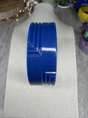 Vintage Hong Kong Blue Acrylic Bangle Bracelet Retro Jewelry