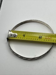 3 Vintage DANECRAFT Sterling Silver Bangle Bracelets -2.5″ Diam 34.1 Grams