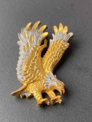 VTG 1980’S PEWTER AND GOLD PLATED EAGLE PENDANT – COSTUME JEWELRY