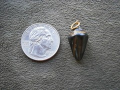 Unusual Carved Shell Unknown Material Lightweight Amulet Vtg Charm Pendant 1.7g