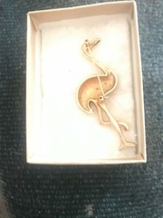 Rhinestone jewelry-neat ostrich pin Pink stones. Cute for any occasion-as is