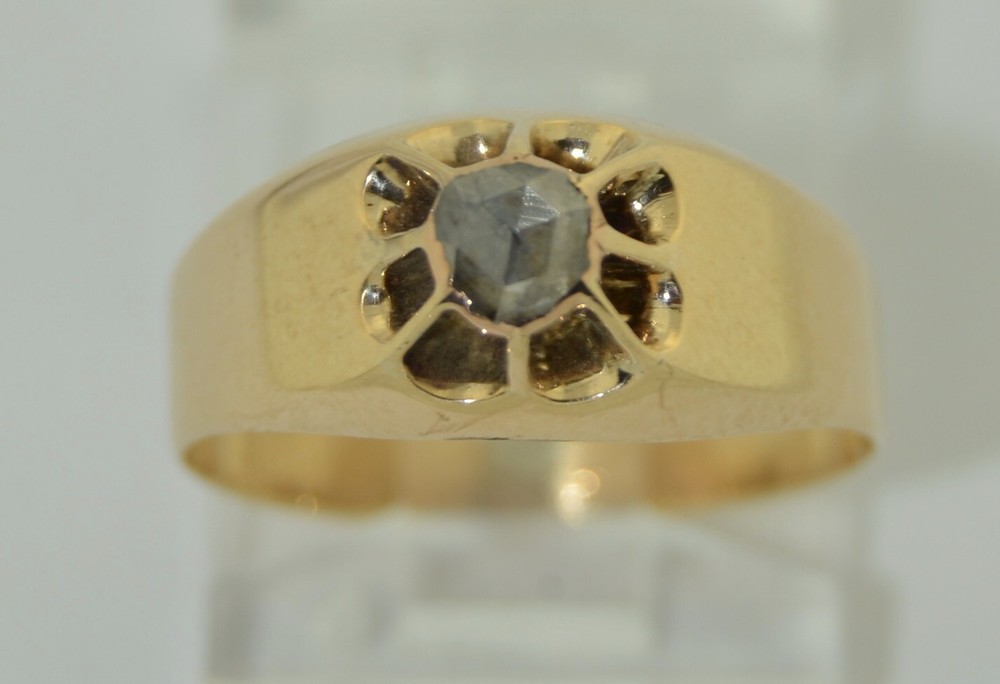 Georgian 14K Rose Cut Diamond Ring