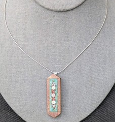 Antique Micro Mosaic Converted Pendant 16.5″ 925 Ster Silver Necklace AS IS D79