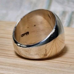 Sterling SILVER THICK “A” SIGNET Ring ~ ANTIQUE Size 7 Monogram 925 HEAVY 13.7g