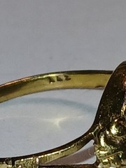 Antique Vintage 14K Gold Amethyst Ring size 6 2.7g English Hallmark AS IS