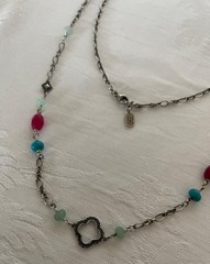 Rare & Retired JAMES AVERY 42″ Sterling Silver & Gemstones KALEIDOSCOPE Necklace