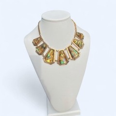 Vintage 2000s Statement Necklace Retro 00s Abalone Shell Style Glam The Limited