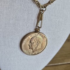 United States Liberty One Dollar 1974 Coin Necklace