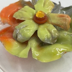 Vtg Lucite Acrylic Flower Brooch XL Pop Art Mod Translucent Statement Pin