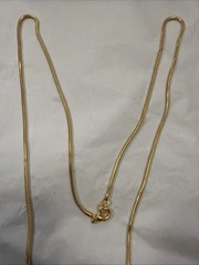Vintage New 14k Gold Plated 36” Mesh Snake Chain Rich Finish Awesome