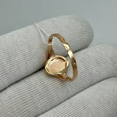 USSR Vintage Original Solid Rose Gold Ring “CAMEO” 583 14K 2.74 g. 7,75 US