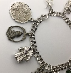 Vtg Sterling Silver 12 Charm Bracelet 7” Love Luck Success Golf Ice Pick 40g