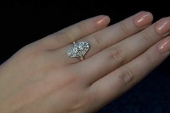 2.55Ct Art Deco Style Edwardian Lab Created Diamond Engagement 14K Gold FN Ring