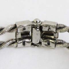 Vintage Pink Cabochon Pressed Flower Silver Filigree Cuff Artsy Bracelet