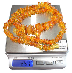 ✅54cm = 26gr RUSSIAN SOVIET BALTIC AMBER BEAD NECKLACE 琥珀 BRACELET STONE PENDANT