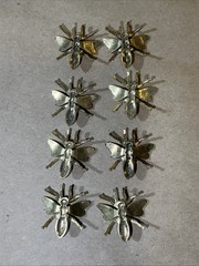 Group Of 8 Vintage Gold Finished Wasp/Bee Jewelry Pieces As Is INV-AT08