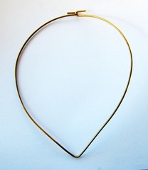 VINTAGE RAW NATURAL BRASS NECK WIRE CHOKER NECKLACE
