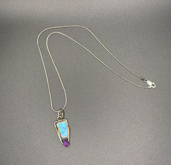 Vintage Sundance Australian Opal/Amethyst necklace