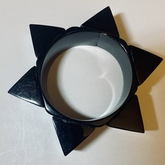 Vintage Lucite Bangle — Very Unusual Star Shape Book Piece