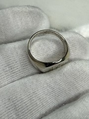 925 Sterling Silver Vintage Engraved Monogram Signet Ring Size 7