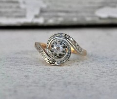 2.35Ct Vintage Art Deco Round Lab Created Diamond Wedding 14K White Gold FN Ring