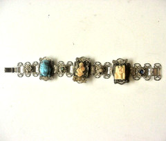 Jinn wishing genie blue Tara good luck talisman lucky charm bracelet Asian c1960