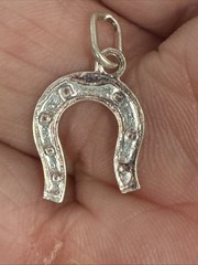 VTG Sterling Silver – 1950’s Lucky Horseshoe Bracelet Charm Pendant