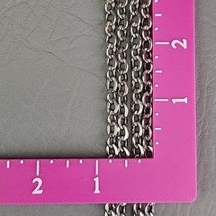 Vintage Monet Chain Necklace 6mm Silver Tone Cable Link Long 54″