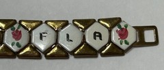 Vintage St Petersburg Florida Bracelet Souvenir Tourist Enamel Brass Plated