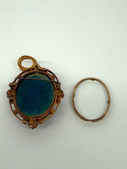 Incredible Antique Hardstone Agate Cameo Brooch Pendant With Pearls 14kt