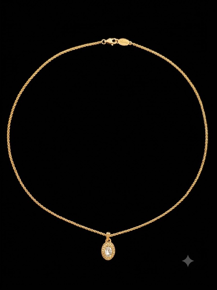 VINTAGE 1970s NAPIER GOLDTONE CHAIN WITH SPARKLE PENDANT
