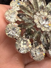Vintage Verified Juliana Rhinestone Brooch Immaculate Sparkle Smokey #1827
