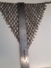 Huge VTG Silver Tone Chain Mail Bib Necklace Boho Tribal Statement Festival Vibe