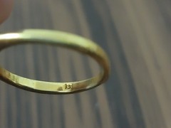 Vintage Tall Solitaire Pear Shaped Stone