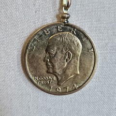 United States Liberty One Dollar 1974 Coin Necklace
