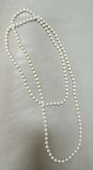 Vintage Single Strand Faux Pearls Opera Length 58″ Necklace