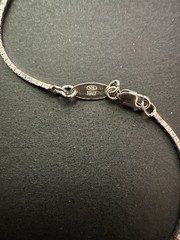 VTG PAOLO ROMEO Designer STERLING SILVER Snake Chain Necklace/Pendant 16″