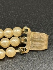 Vintage 3 Stranded Faux Pearl Necklace, Very Delicate, Light And Lovely!
