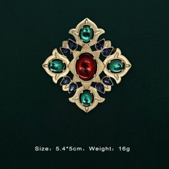 Women Noble Vintage Enamel Flower Brooch Unisex Antique Jewelry Accessories Gift