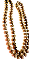 Vintage Sarah Coventry Gray Swirl Lucite Bead Necklace 35″ Opera Length