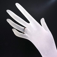 Vintage 1.45ct Natural Very Light Sapphire 14k White Gold .15ct Diamond Ring