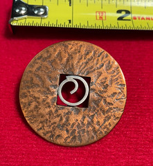 Lot of 2 Vintage Mid-Century Modernist Artisan Brooches – Includes “NERD”