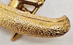 1921 PAYTON PEPPER CO. BIRMINGHAM 9K SOLID GOLD N.A. INDIAN ROWING A CANOE CHARM