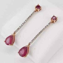 Pear Cut Lab Created Diamond Christmas Special Gift Earring Yellow Gold Finish