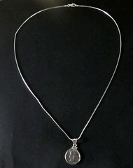 Coin Gift Set 90% Silver Mercury Dime Sterling Silver Bezel Sterling Snake Chain