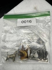 Vintage Dog German Shepherd Brooch Mix And Miniature Pewter Hound Lot